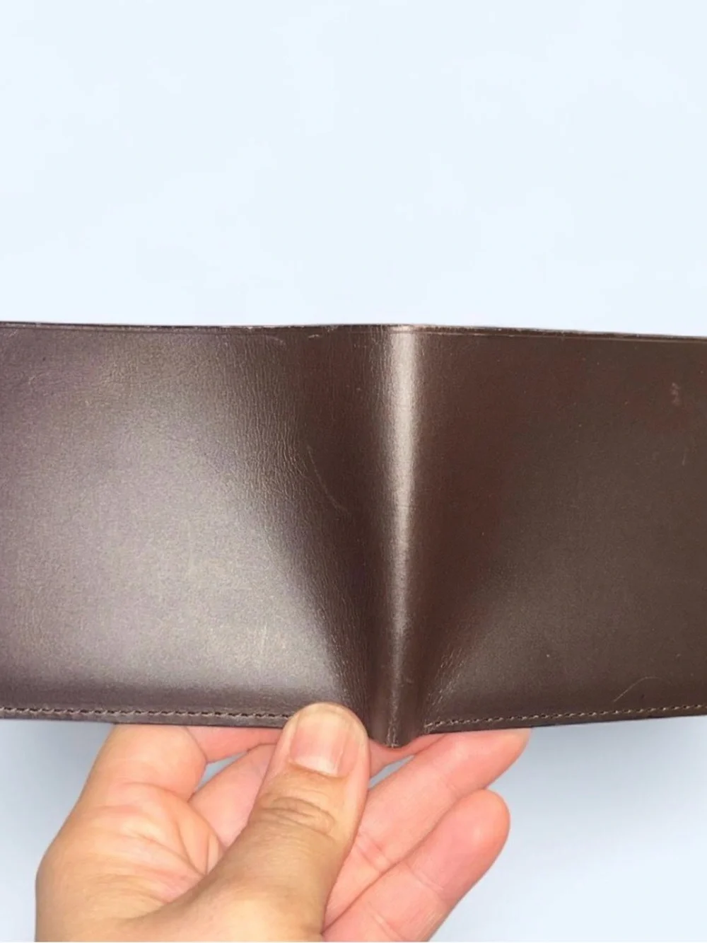 J. Crew Men's Brown Leather Bi-Fold Wallet